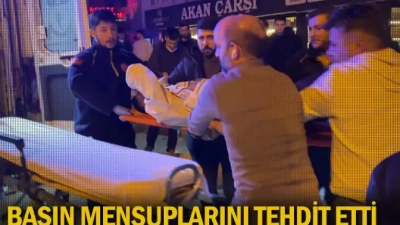 Basın mensuplarını tehdit etti