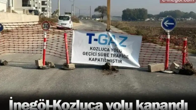İnegöl-Kozluca yolu kapandı