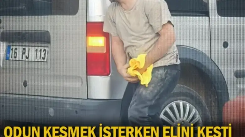 Odun kesmek isterken elini kesti