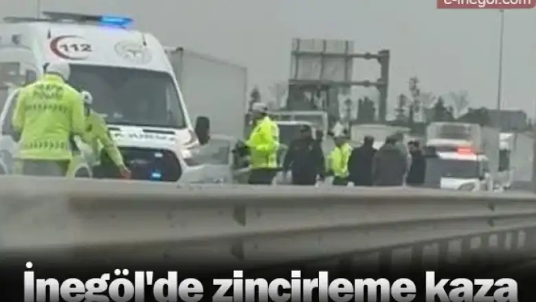 İnegöl'de zincirleme kaza
