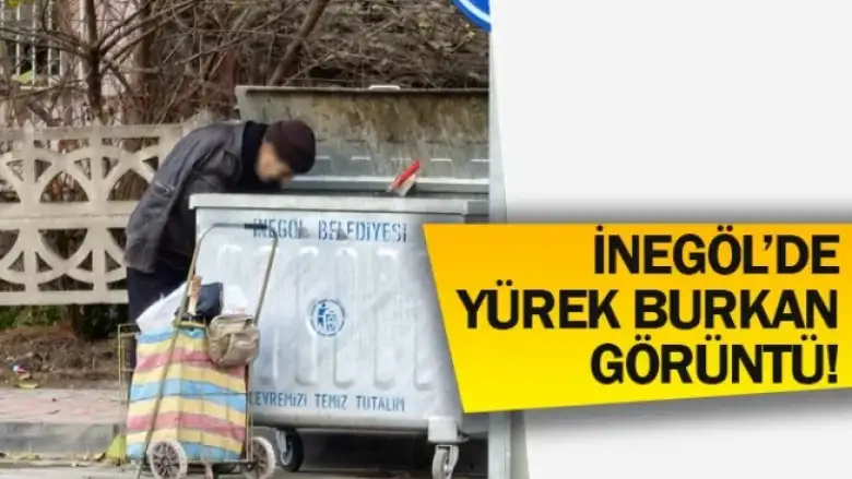 İnegöl'de yürek burkan görüntü!