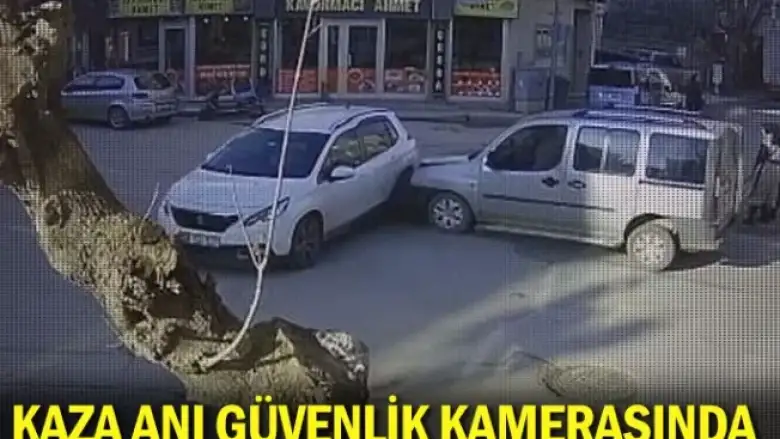 Kaza anı güvenlik kamerasında