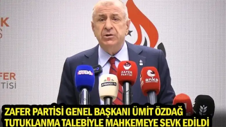 Ümit Özdağ tutuklanma talebiyle mahkemeye sevk edildi