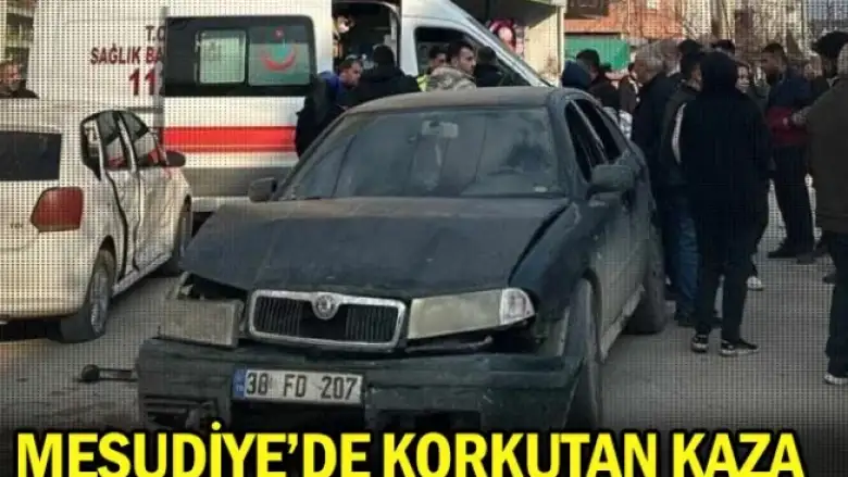 Mesudiye'de korkutan kaza