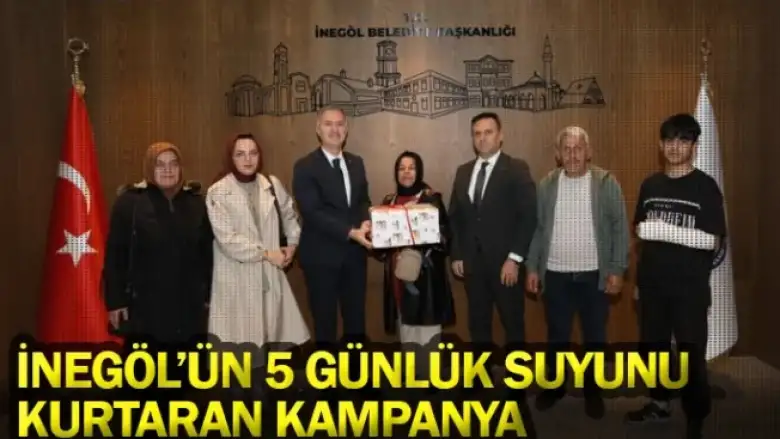 İnegöl'ün 5 günlük suyunu kurtaran kampanya