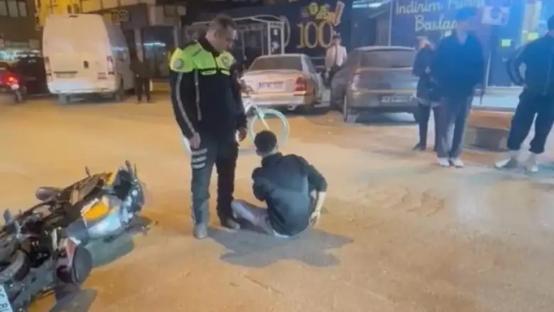 Polisten kaçarken hastanelik oldu