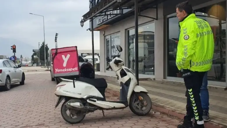 Motor kurye hastanelik oldu