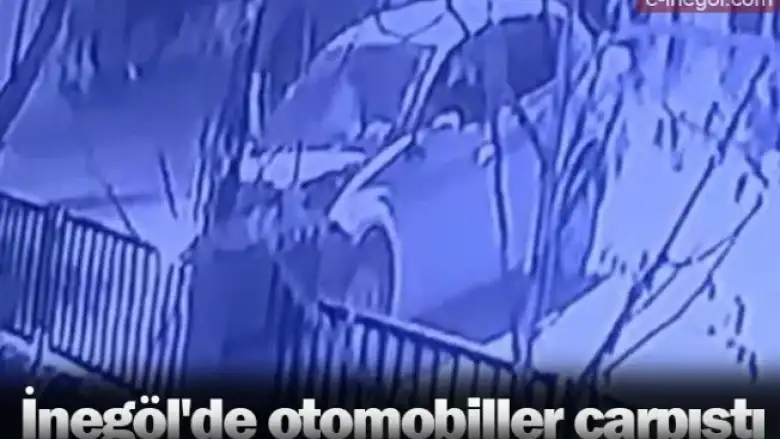 İnegöl'de otomobiller çarpıştı