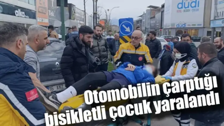 Otomobilin çarptığı bisikletli çocuk yaralandı