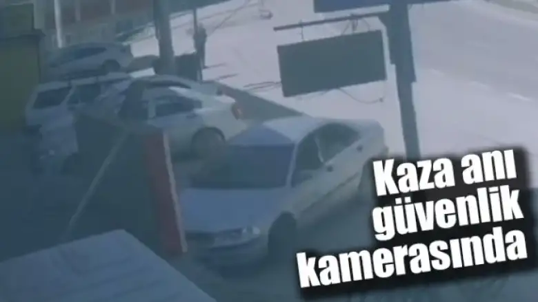 Kaza anı güvenlik kamerasında