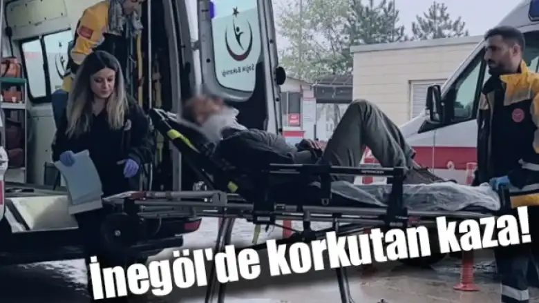 İnegöl'de korkutan kaza!