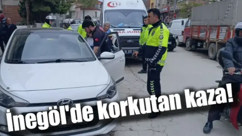 İnegöl'de korkutan kaza!