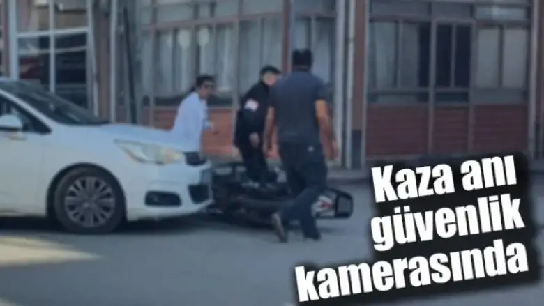 Kaza anı güvenlik kamerasında