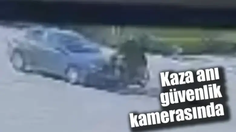 Kaza anı güvenlik kamerasında