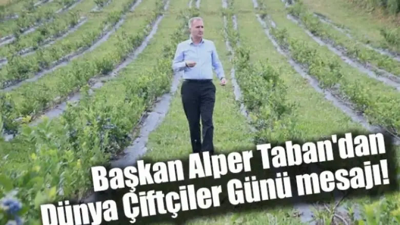 Başkan Alper Taban'dan Dünya Çiftçiler Günü mesajı