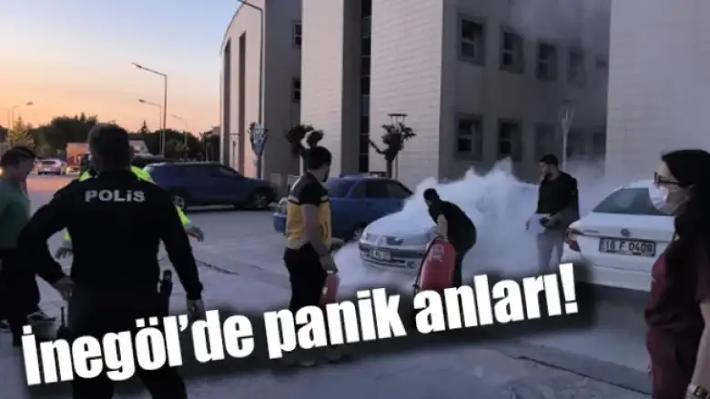 İnegöl'de panik anları!