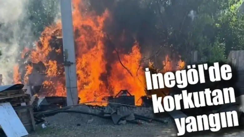 İnegöl'de korkutan yangın