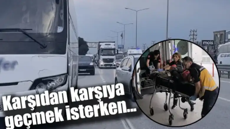 Karşıdan karşıya geçmek isterken...