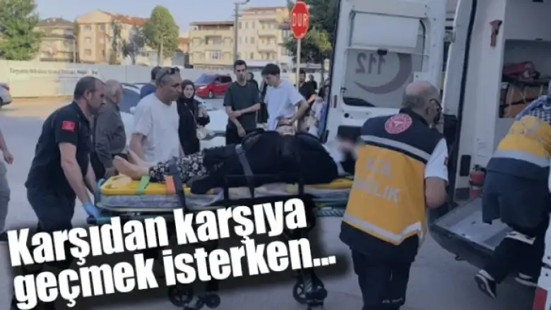 Karşıdan karşıya geçmek isterken...