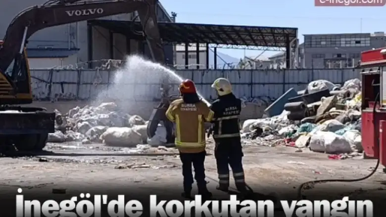 İnegöl'de korkutan yangın