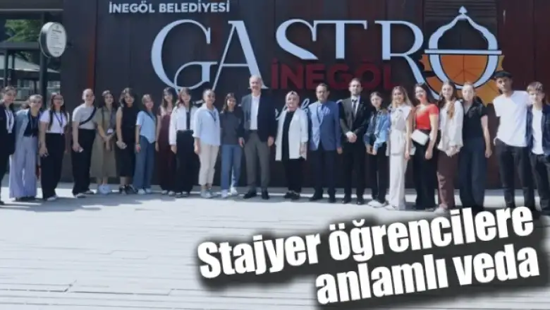 Stajyer öğrencilere anlamlı veda
