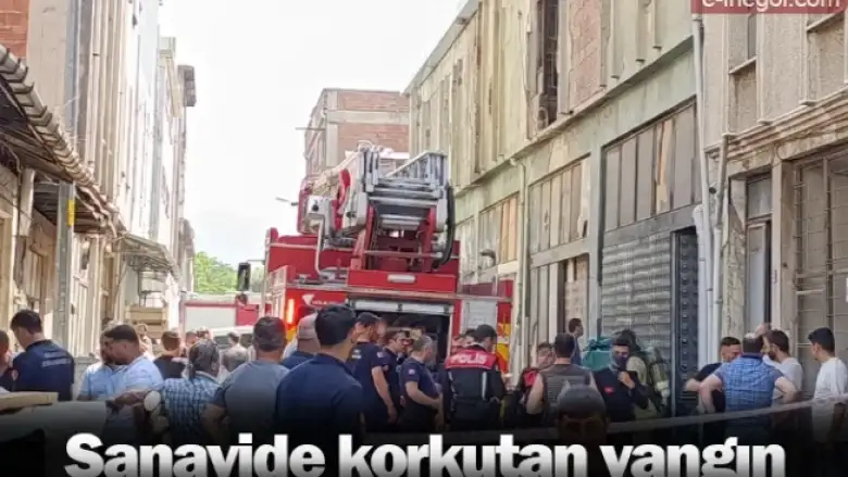 Sanayide korkutan yangın