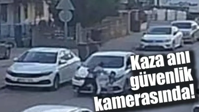 Kaza anı güvenlik kamerasında!