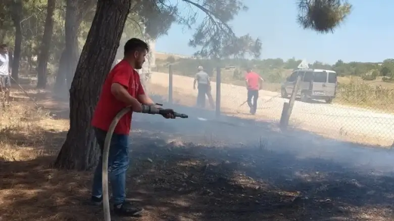 İnegöl'de başlayan yangın büyümeden söndürüldü