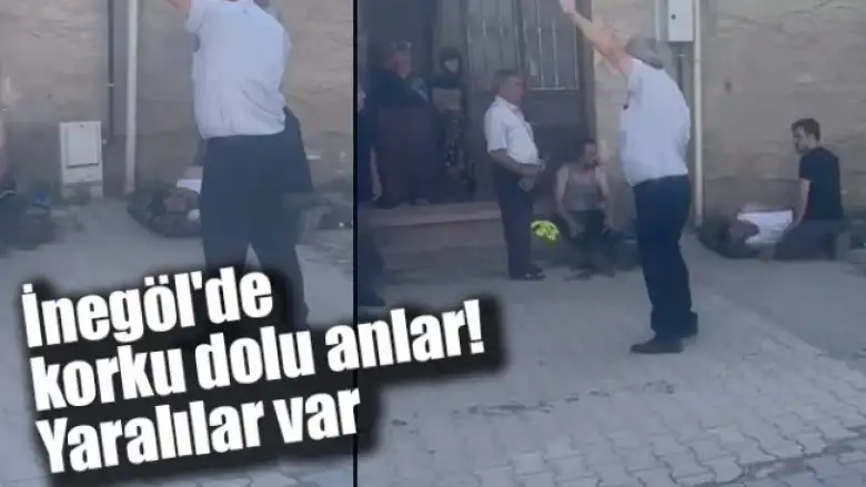 İnegöl'de korku dolu anlar! Yaralılar var