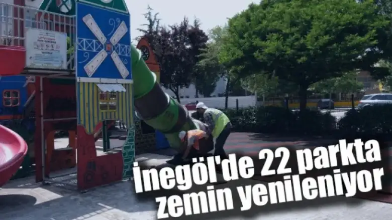 İnegöl'de 22 parkta zemin yenileniyor