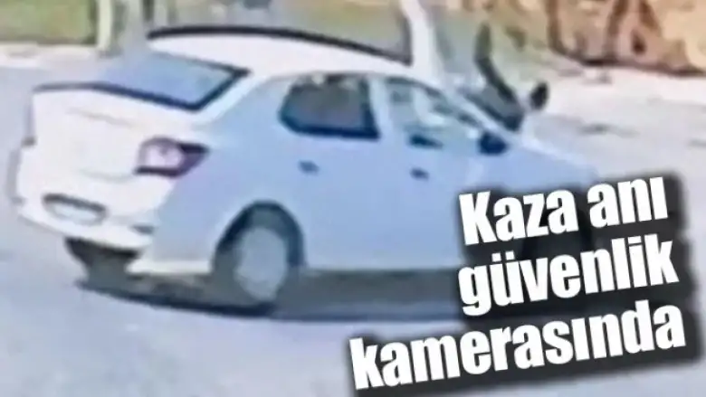 Kaza anı güvenlik kamerasında