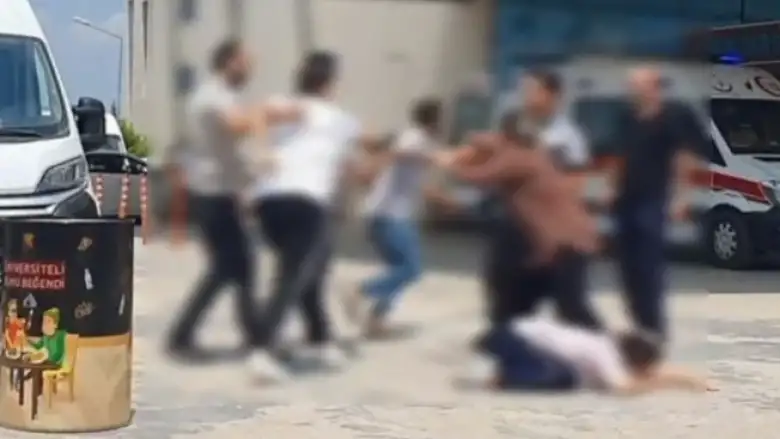 İnegöl'de gergin anlar! Sandalyeler havada uçuştu 