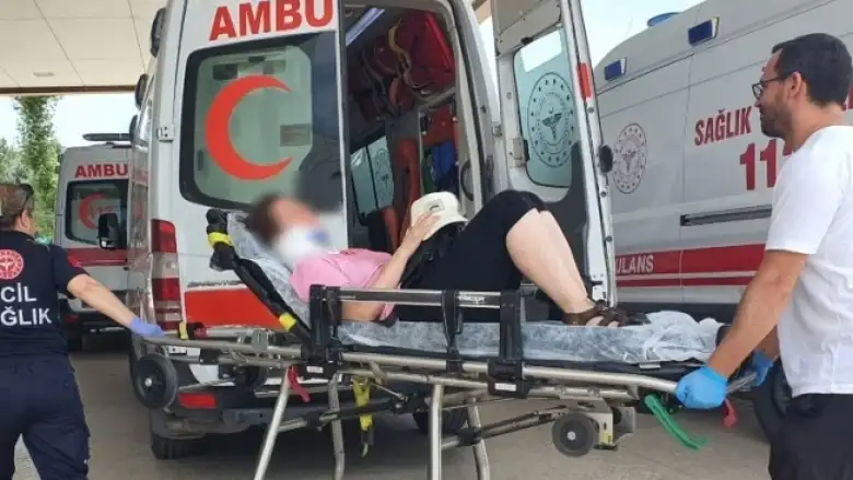 Şarampole yuvarlanan araçta can pazarı!