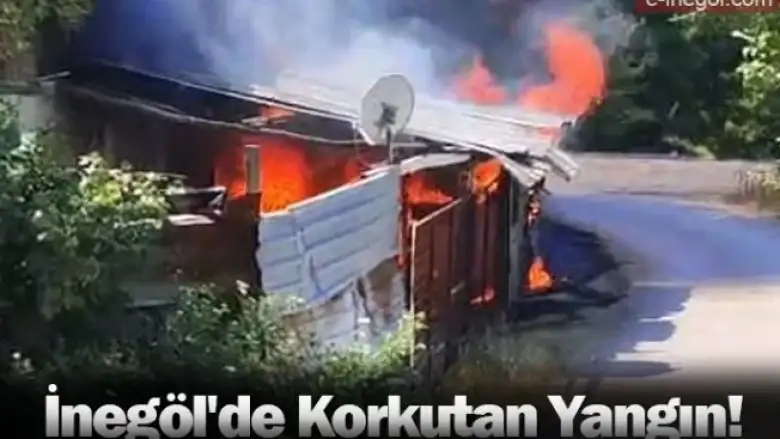 İnegöl'de Korkutan Yangın!