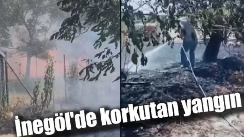 İnegöl'de korkutan yangın