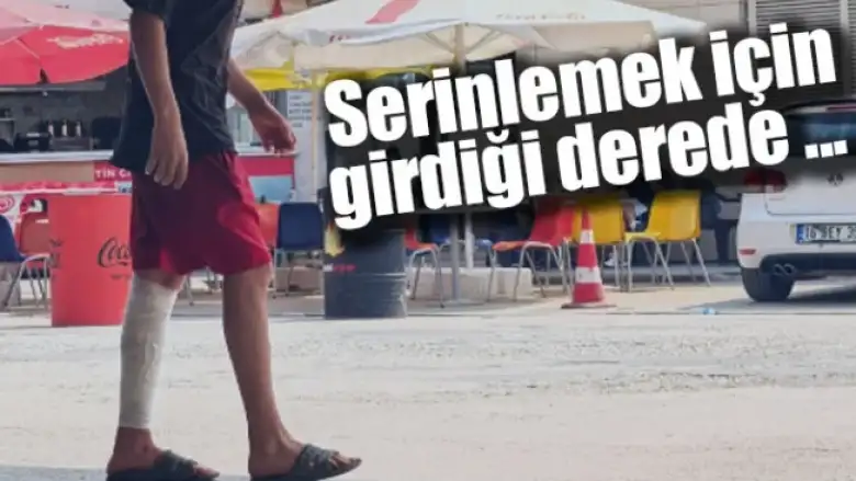 Serinlemek için girdiği derede ...