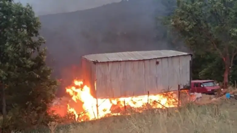 İnegöl'de korkutan yangın