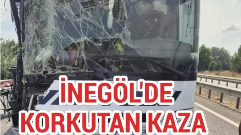 İnegöl'de korkutan kaza