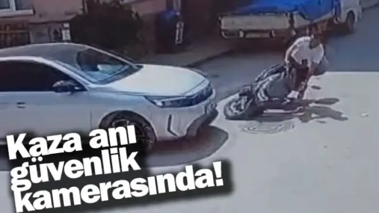 Kaza anı güvenlik kamerasında!