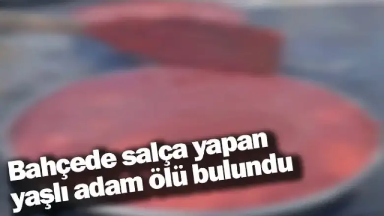 Bahçede salça yapan yaşlı adam ölü bulundu