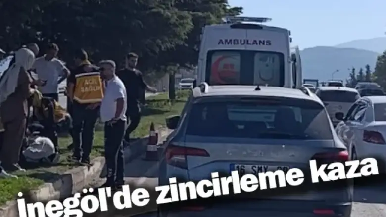 İnegöl'de zincirleme kaza