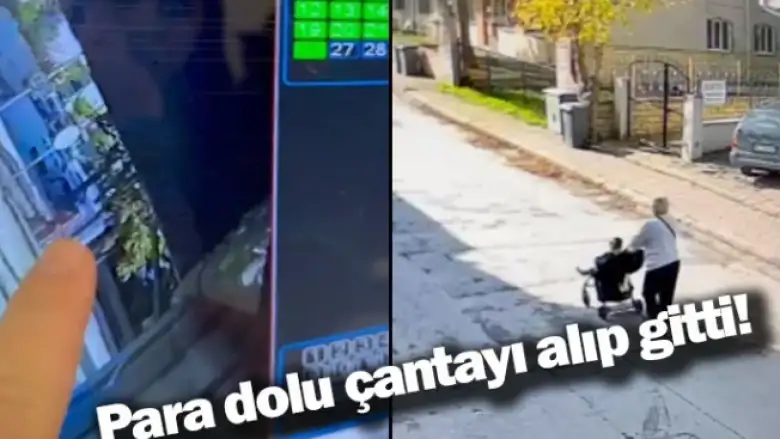 Para dolu çantayı alıp gitti!