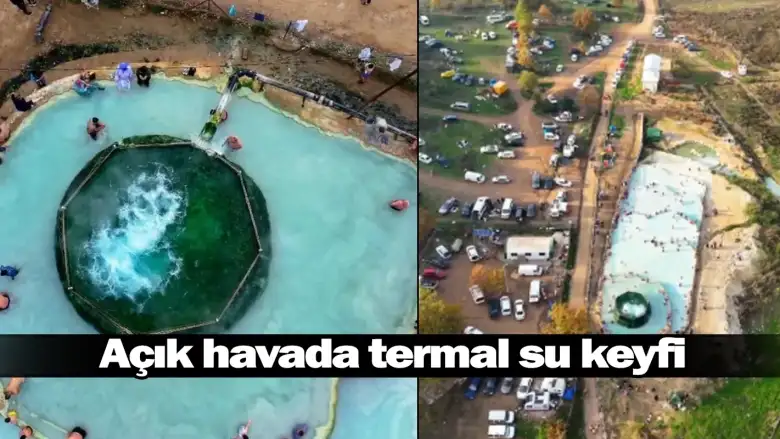 Açık havada termal su keyfi