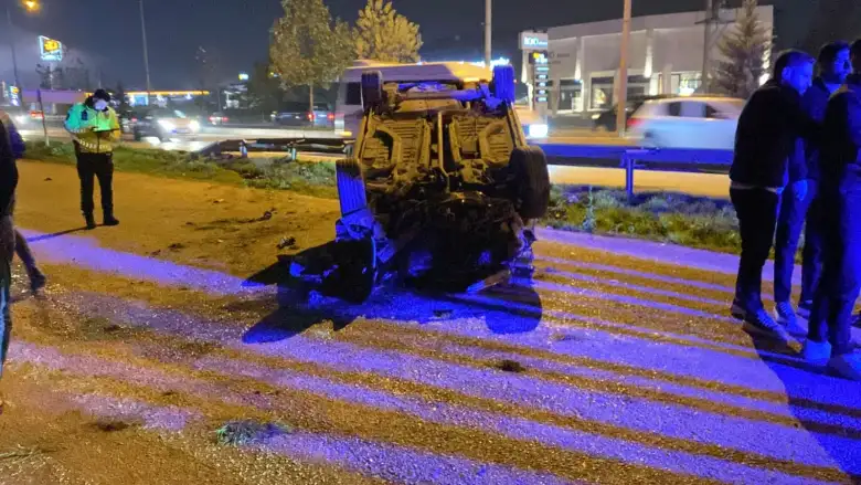 İnegöl'de korkutan kaza