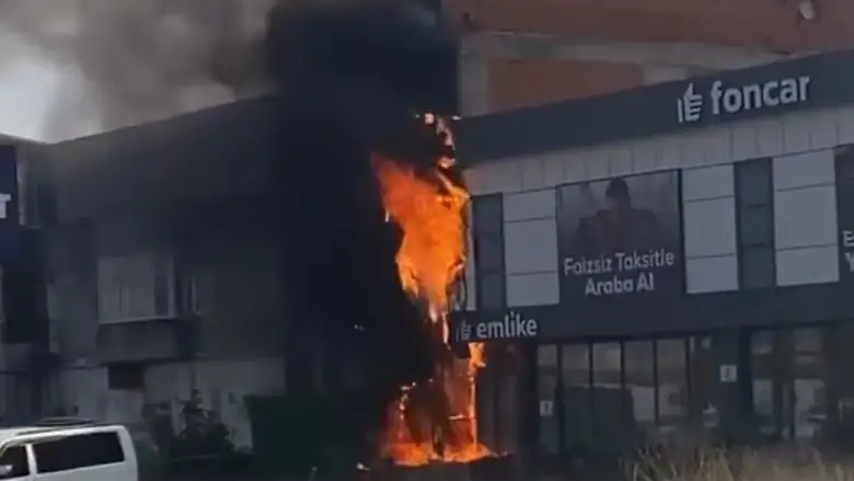 İnegöl'de korkutan yangın