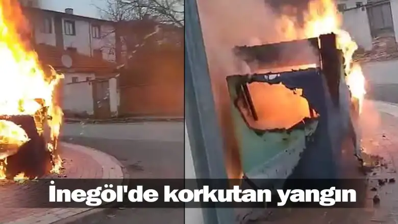 İnegöl'de korkutan yangın