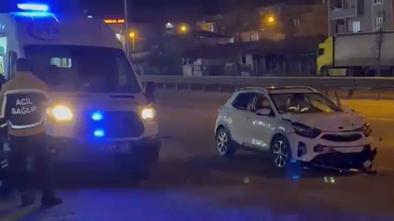 İnegöl girişinde korkutan kaza