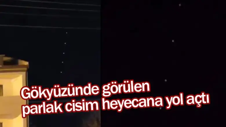 İnegöl'de gökyüzünde görülen parlak cisim heyecana yol açtı