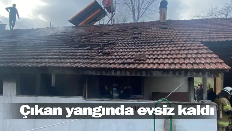 İnegöl'de çıkan yangında evsiz kaldı