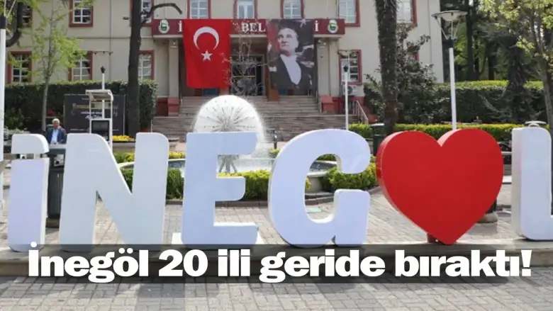 İnegöl 20 ili geride bıraktı!